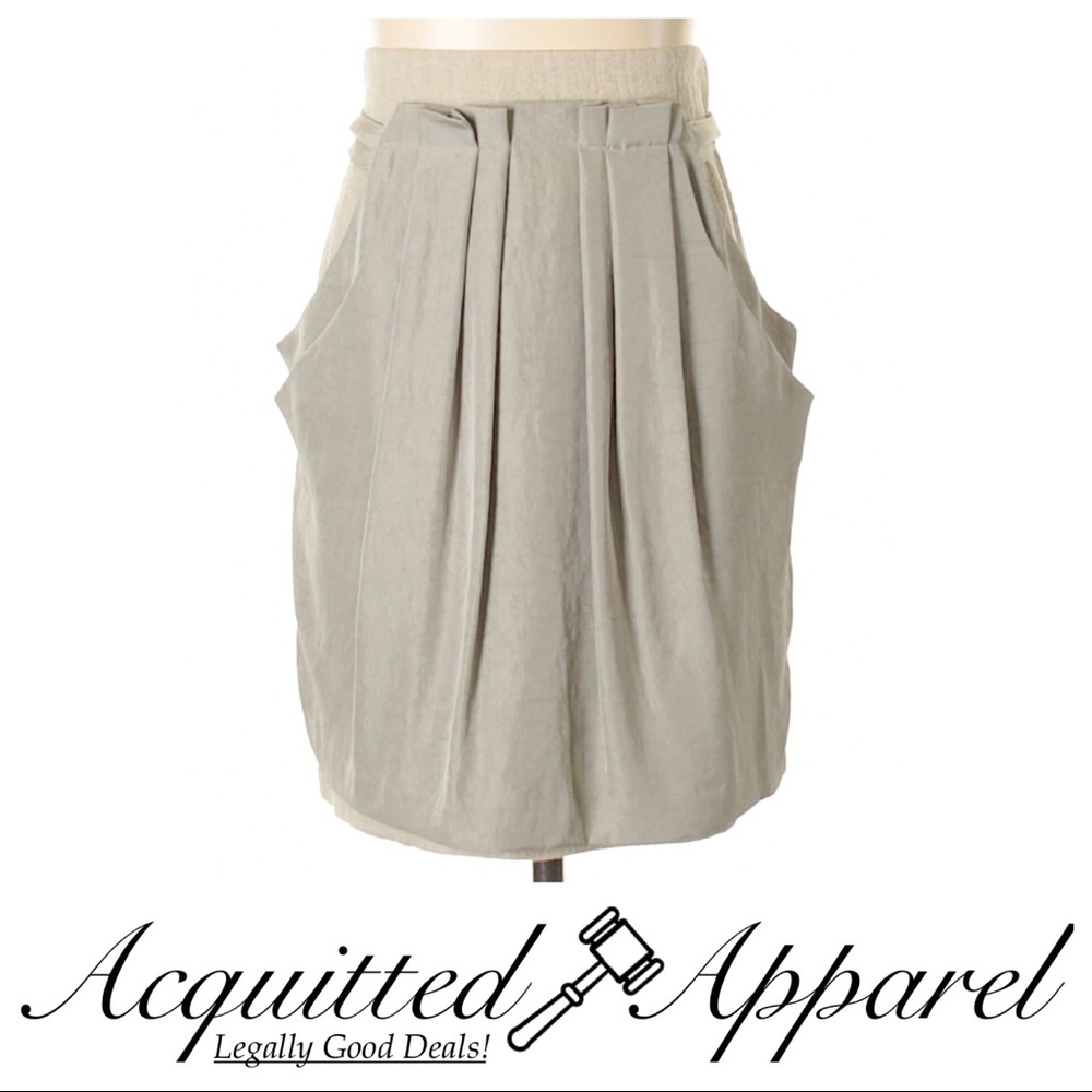 Love MOSCHINO | Draped Ruffle Accent Belted Skirt NWT - Picture 1 of 3